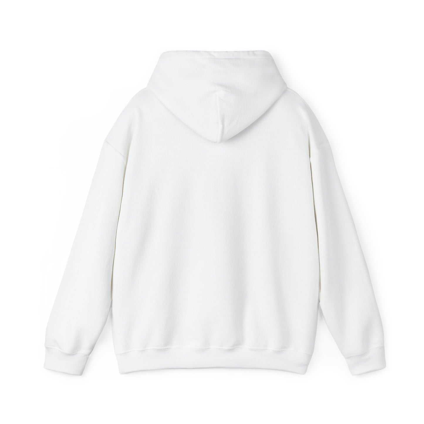 White blank hoodie shown from the back made by Printify for Oscar fish hoodie customization