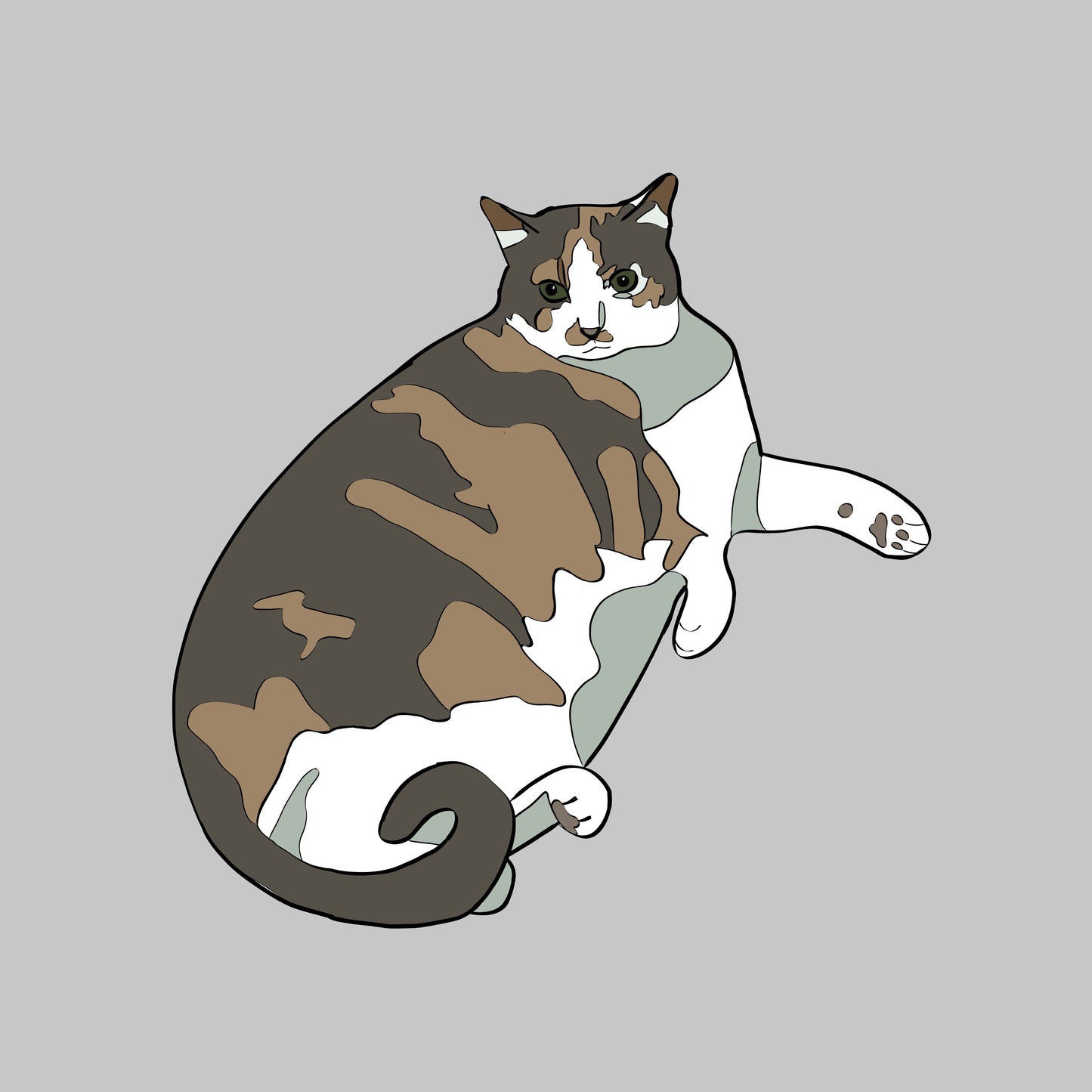 Custom Calico Cat Rug – "Patches"