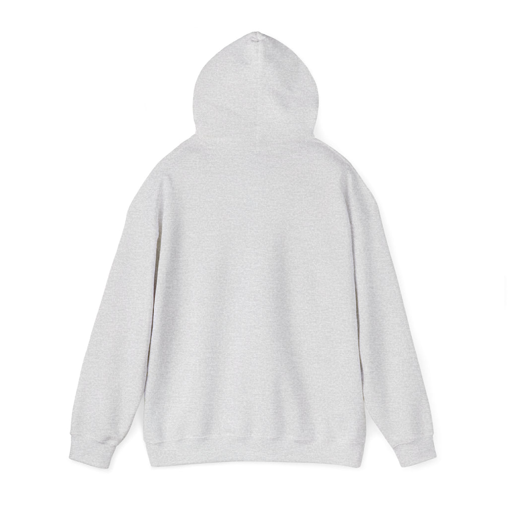 Plain gray hoodie back view, perfect as a funny fishkeeping hoodie base