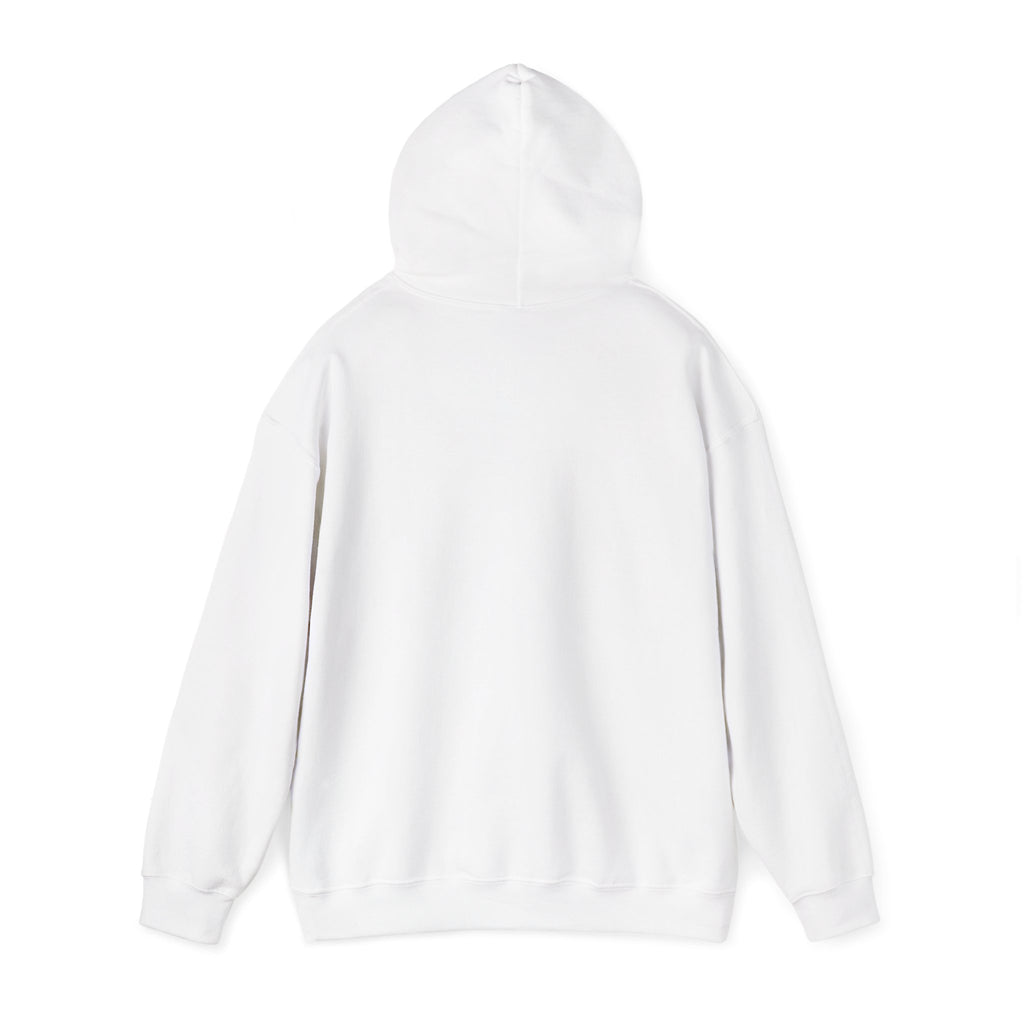 White hoodie back view perfect for a funny fishkeeping hoodie design