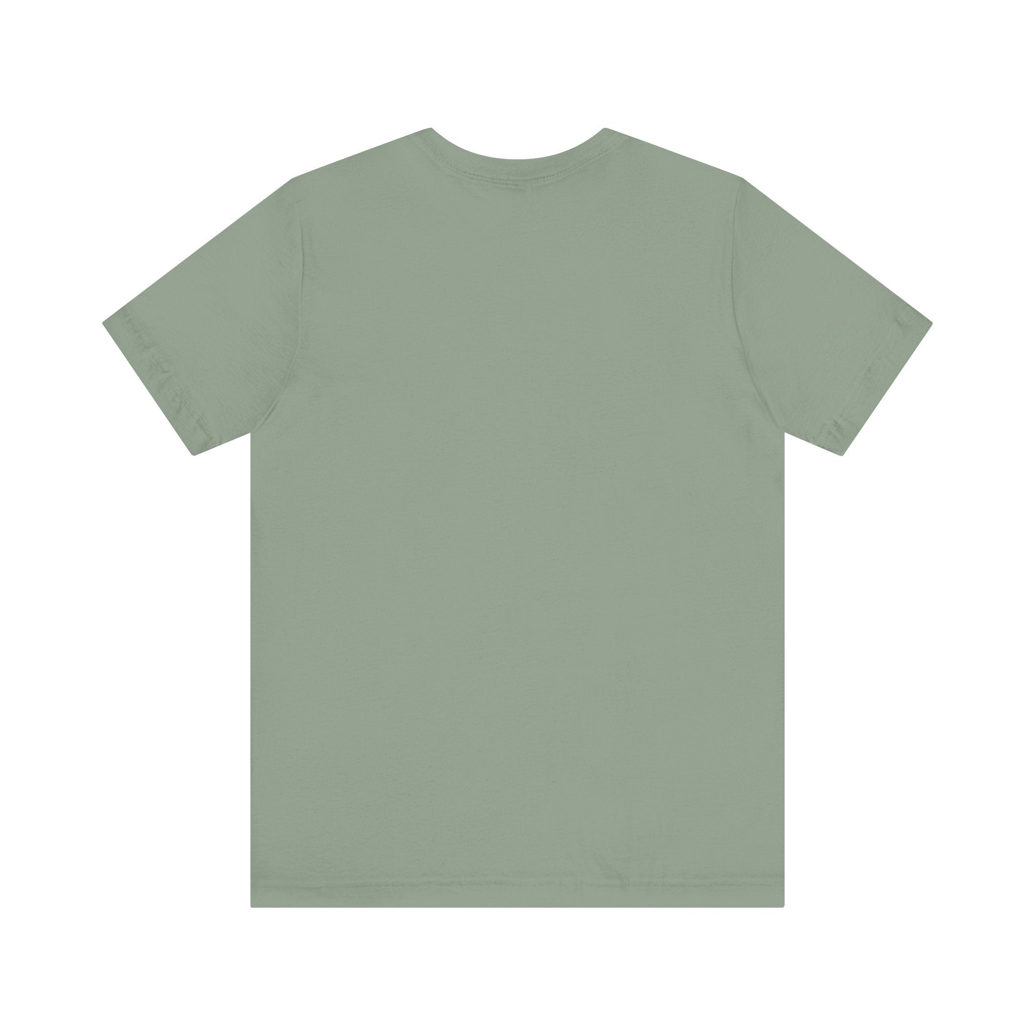 Plain light green Drama Queen Oscar Fish T-Shirt showing the back view